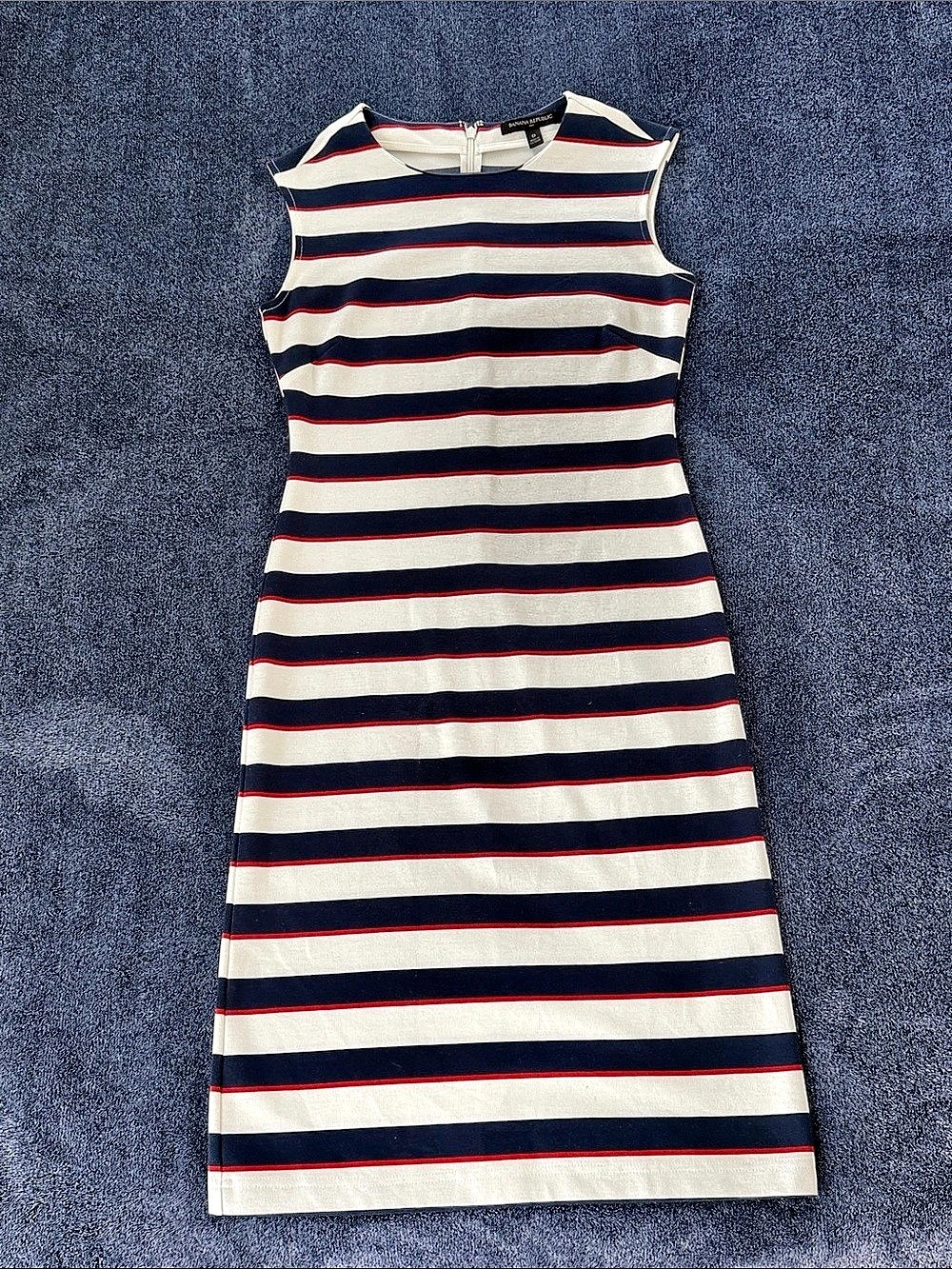 Banana Republic Striped Mini Dress in Blue & White Size 0